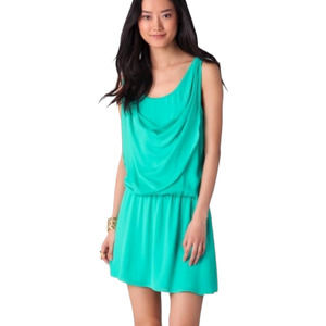 10. Alice + Olivia Teal Drop Waist Sleeveless Blouson Dress Size M